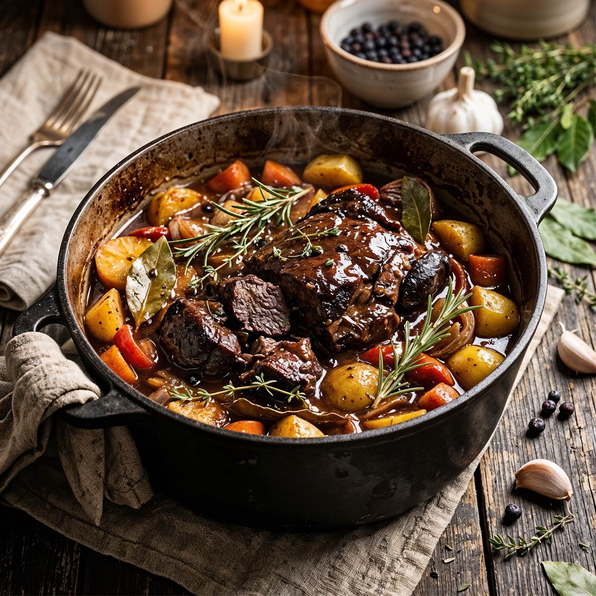 Zubereitung von Hirschbraten zu Hause